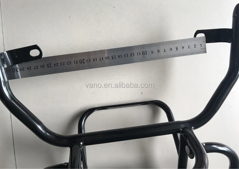 Chromed black motorcycle luggage rack carrier GY6 scooter