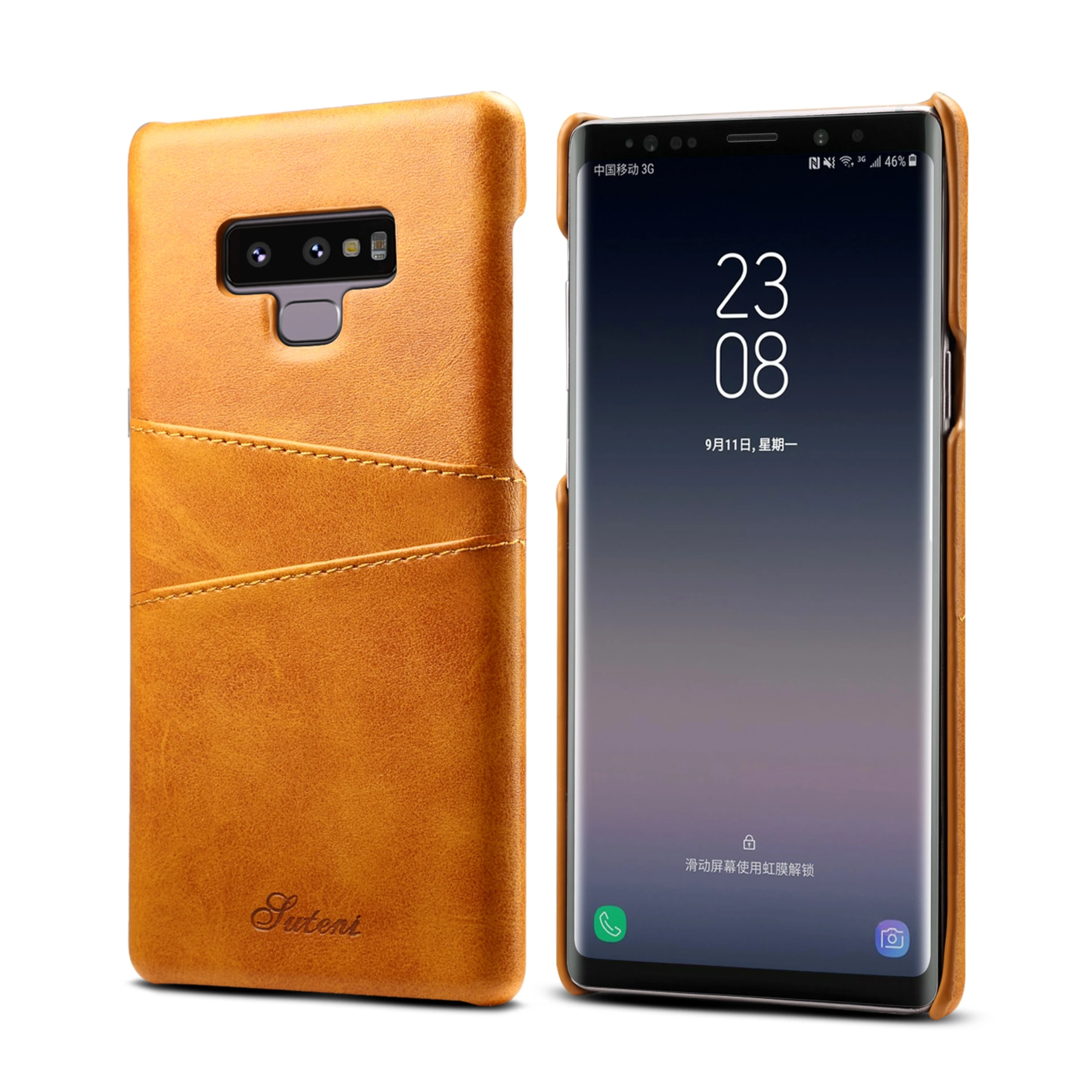 

PU Leather Mobile Phone Wallet Case With Card Holder for Samsung Galaxy Note9 Hard Back Cover Cell Phone Case 6 Colors