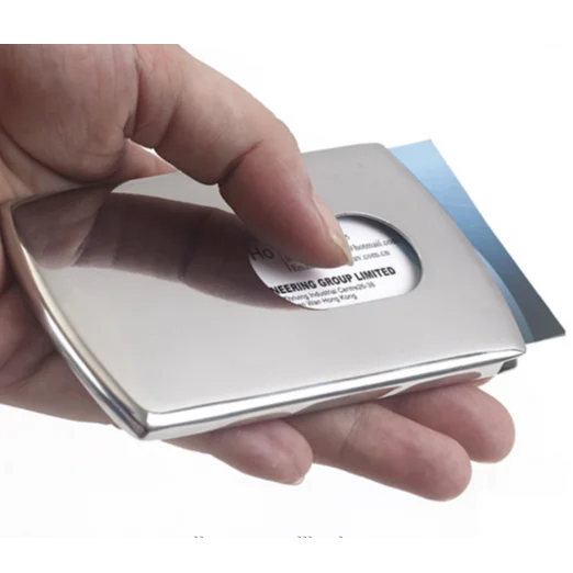 

Stainless Steel Wallet Business Name card holder Credit ID Card Holder, Customization