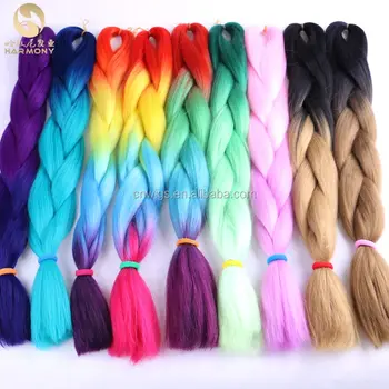 Harmony Inventory Colored Synthetic Braiding Hair Fantasy Bright