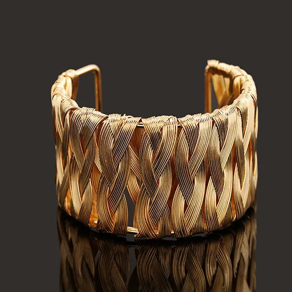 

Creative Punk Silver Gold Alloy Wide Arm Bangle Cuff Bracelets Fashion Big Pulseiras Bijoux Women Jewelry