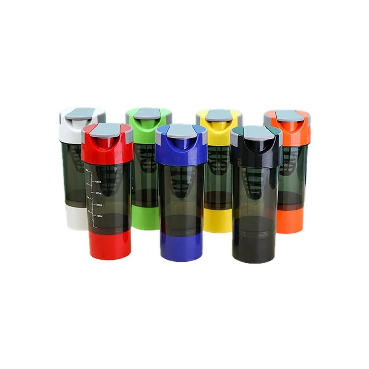 2018 new design plastic drinking water sport fitness protein shaker bottle