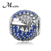 925 Sterling Silver sun appear from the cloud bracelet clouds zircon blue beads charm