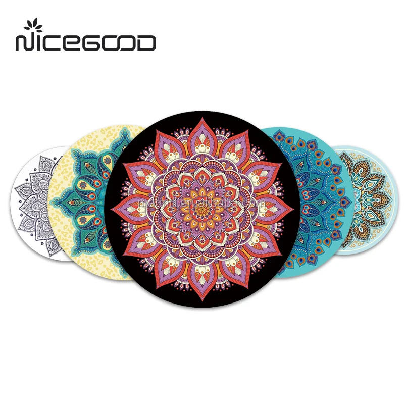 

Custom printed Microfiber hot matt Round Eco friendly rubber Non slip Yoga Mat supplier