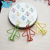 Promotional Metal Craft Assorted colors Airplane shaped metal wire paper clip gifts