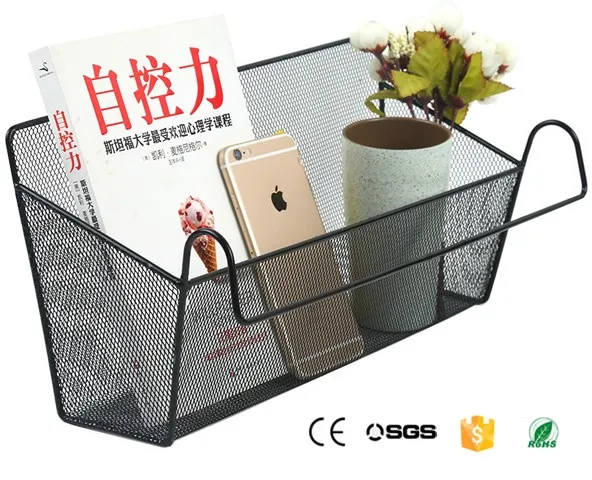 Black Metal Wire Storage Basket For Home School Office Black Metal Wire Storage Basket For