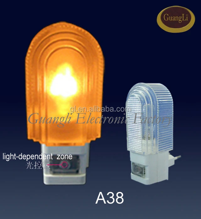 OEM A38 incandescent Bulb 240V Hot sale  sensor Night LightEU PLUG Lamp