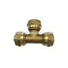 15mm plumbing equal tee brass pex al pex pipe fitting