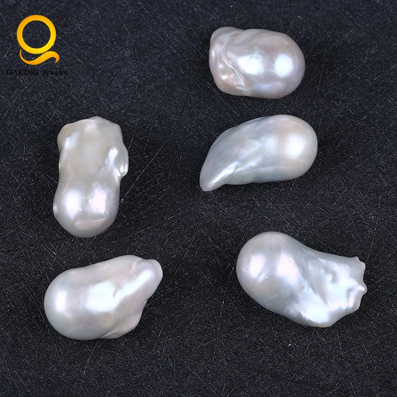 

20*30mm big white color baroque shape fresh water pearl beads