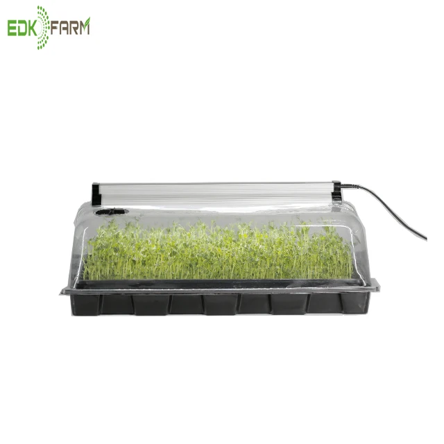 

hydroponic grow kits plastic aquarium plant growing seed microgreen growbox aluminium nursery trays, Clear+black