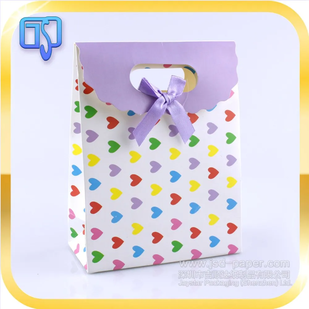 Cmyk Printing Gift Packaging Mini Paper Bag With Handle For Children ...