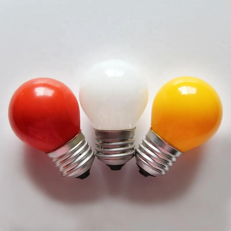 G45 Energy Saving 7W colorful beautiful incandescent sign light bulb