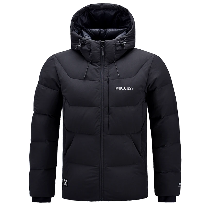 

Custom Logo Down Feather Jacket Mens Winter Outdoor Puffer Jackets, Black;white;blue