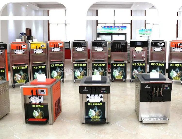 Automatic Philippines 3 Flavor Soft Serve Ice Cream Machine Ice Cream