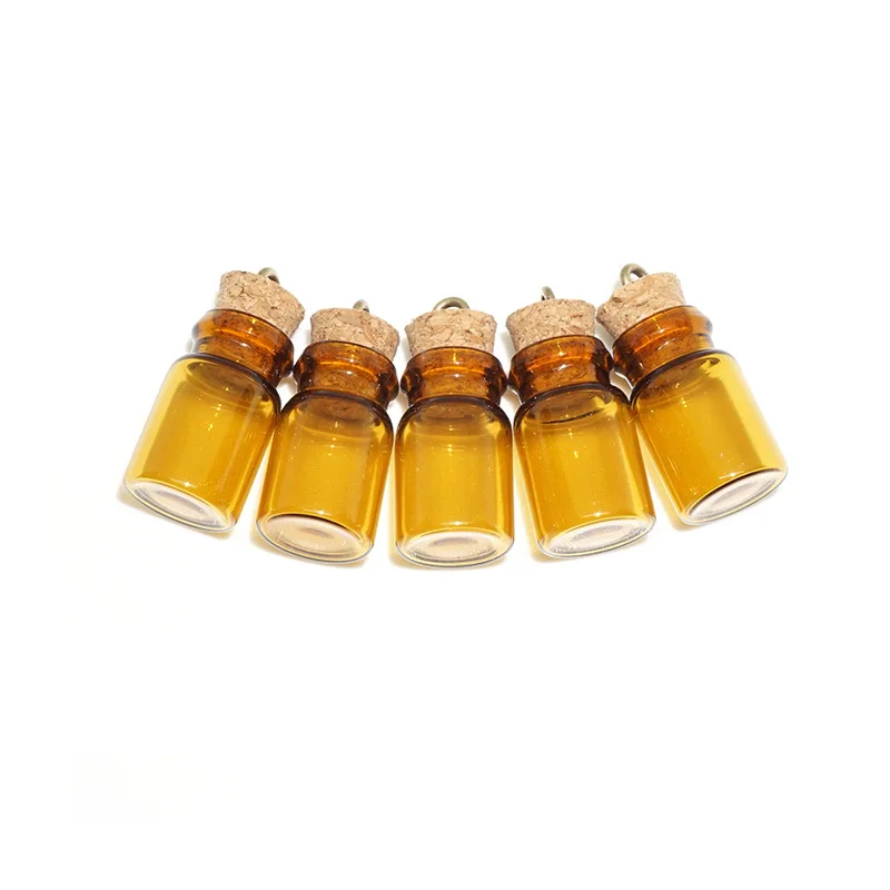 

Empty 0.5ml hanging car air freshener perfume glass bottle with wooden cap