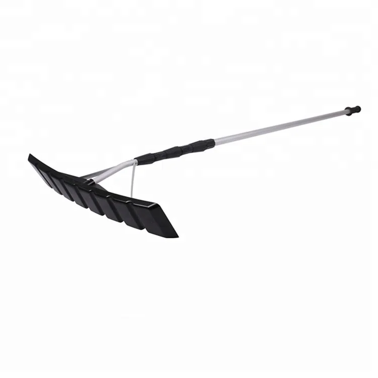 
Winter snow tools roof snow rake with wheels long handle aluminum telescopic pole 