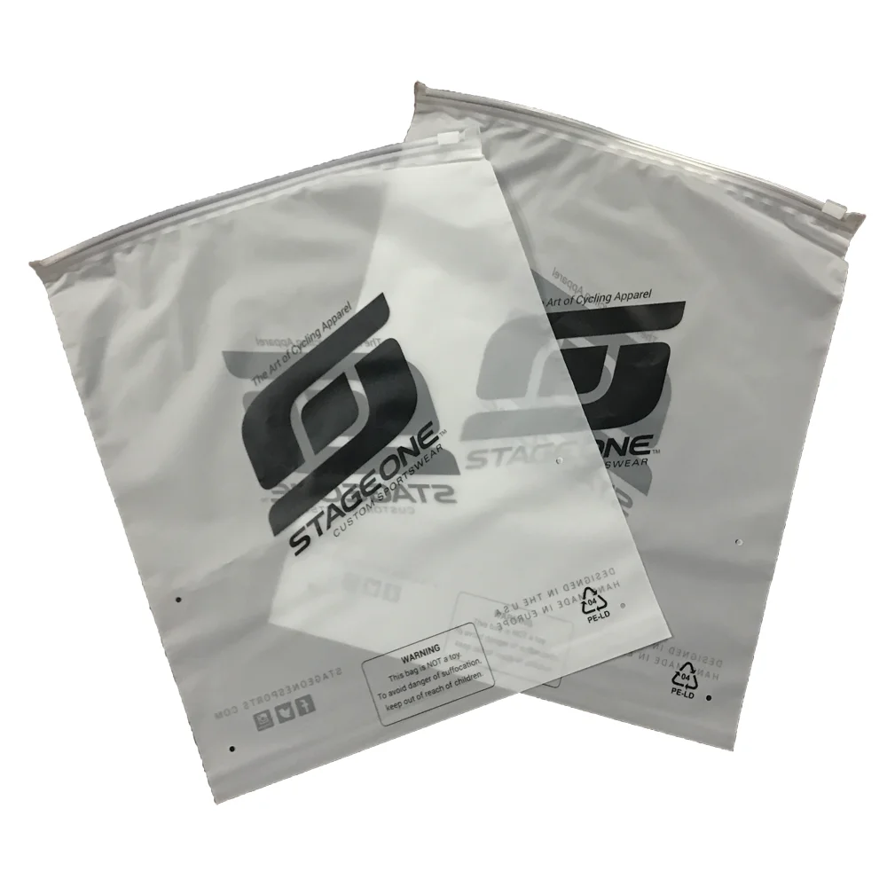 Recyclable Customized Cpe Slider Ziplock Packing Bag For Clothes - Buy ...