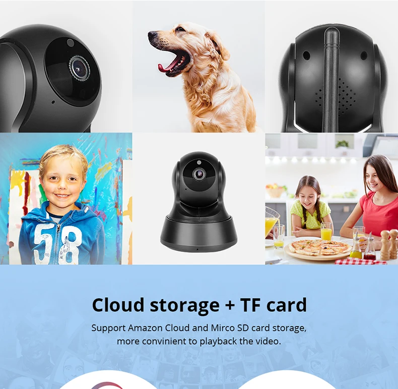 Sectec HD 1080P Two Way Audio Smart IP Wireless Cam IP Camara Security Camera Wireless Cloud Mini Wifi CCTV Camera