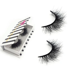Qingdao Customized  100% real mink eyelashes 3D mink thick lashes