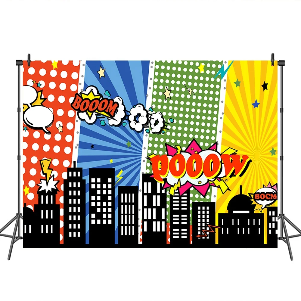 Toile De Fond De Theme Super City D Arriere Plan Pour Photographie De Super Heros Cadeau D Anniversaire Pour Les Fetes D Enfants Buy Super Ville De Super Heros Photographie Toile De Fond Super Heros Toile De Fond Pour Les Enfants