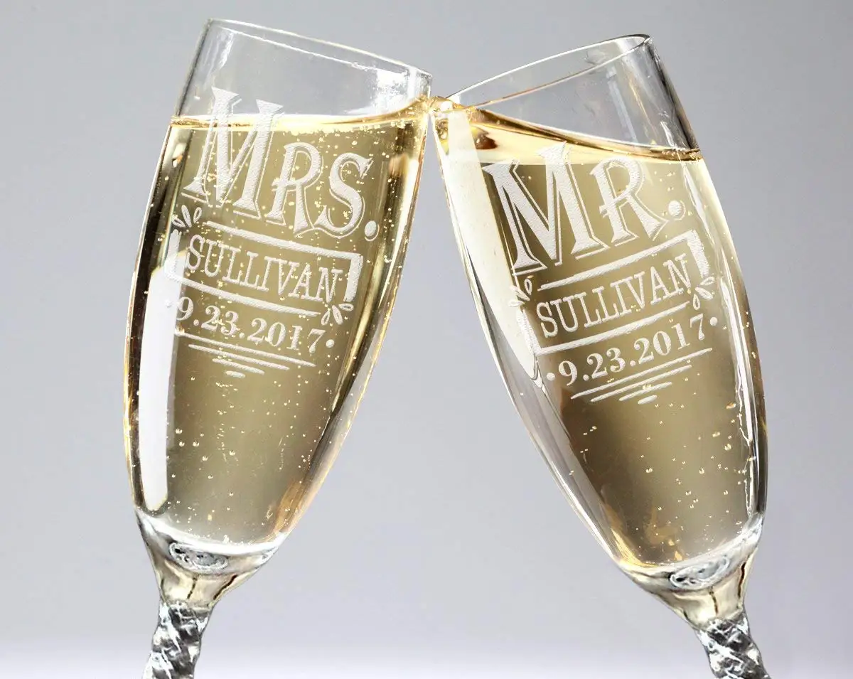 Cheap Engraved Crystal Champagne Flutes, find Engraved Crystal