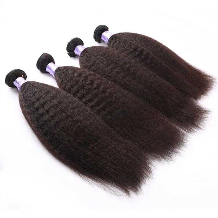 

Beautiful women Peruvian Hair 4 Bundles Natural Color Kinky Straight Virgin Hair Weaves 10A Grade, Natural color;can be dyed