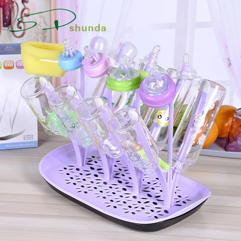 

Bottle Accessories Drainer Holder Countertop Tree Set Multi-Purpose Universal Adjustable Removable Baby Bottle Drying Rack, Customized