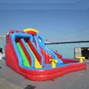 Double lanes accommodate many people small or big full size jumbo water slide inflatable bounce