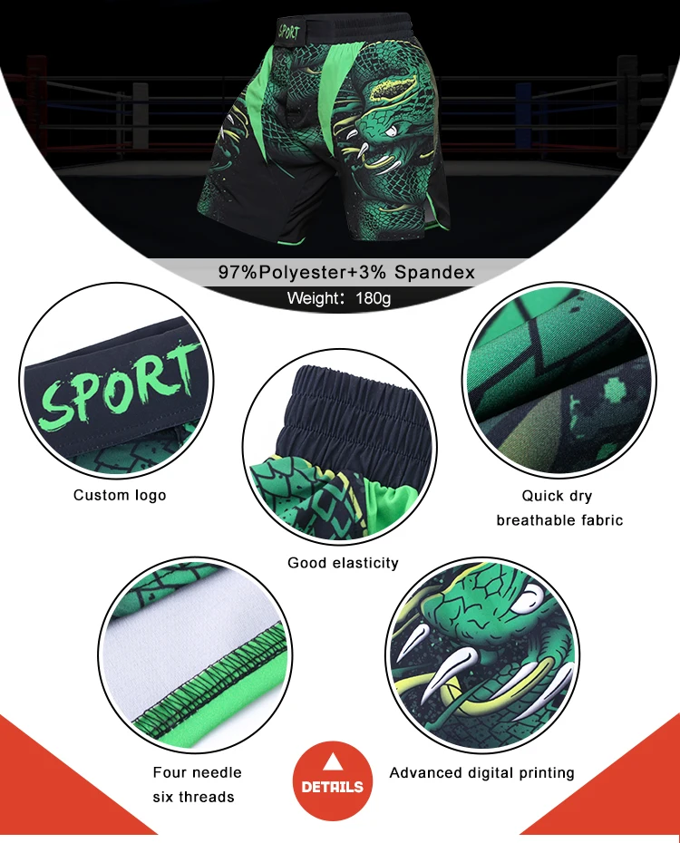 Wholesale Jiu Jitsu Clothing Full Sublimated MMA Fighting Shorts 