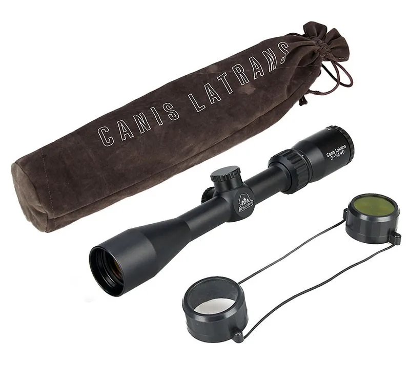 

Combat Assault Hunting Aiming Shooting Military Thermal Airsoft Weapon canislatrans 3-9X40 rifle scope HK1-0304, Black
