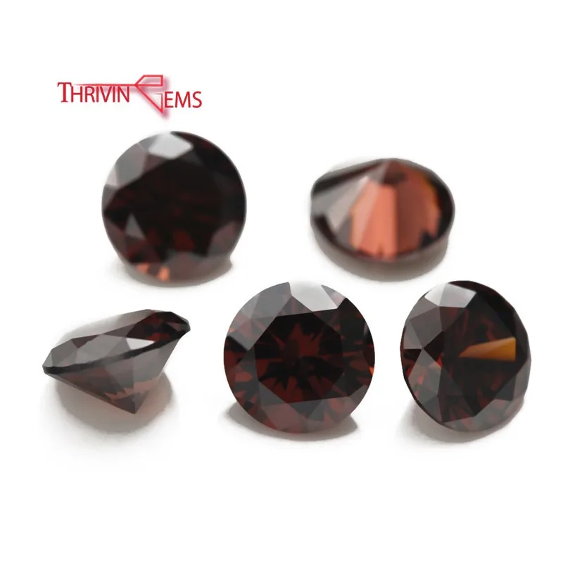 

Thriving Gems synthetic loose stones colored zirconia round brilliant cut cz