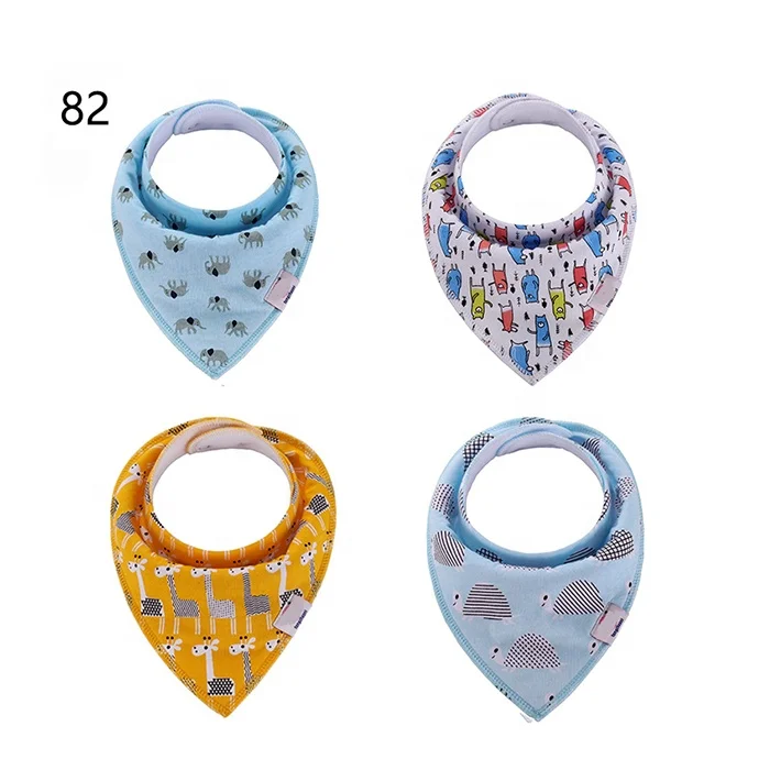 

Hot sales organic cotton bibs & burp cloths custom printing packaging bandana bibs, Picture