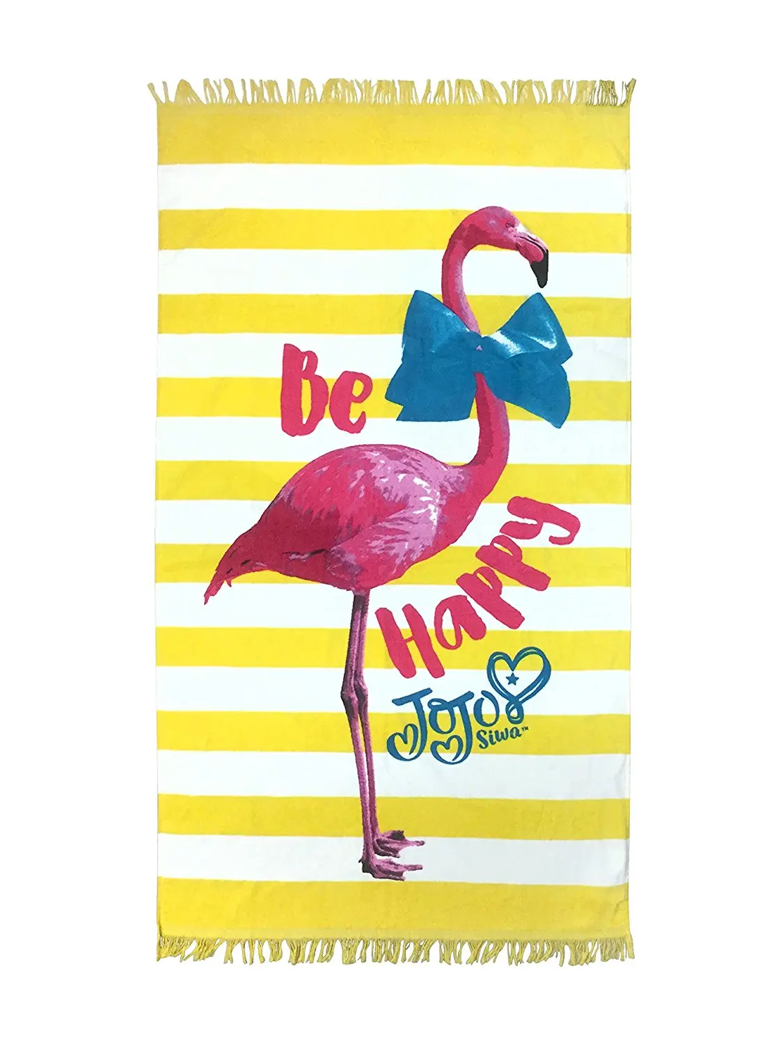 Nickelodeon JoJo Siwa Flamingo Yellow Cotton Bath/Pool/Beach Towel (Official JoJo Siwa Product)