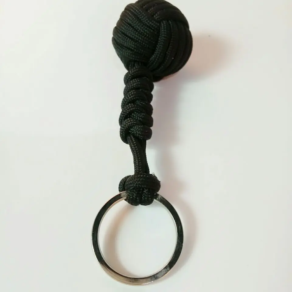 Outdoor Survival Kit Wholesale 550 Paracord Key Chain Monkey Fist Self