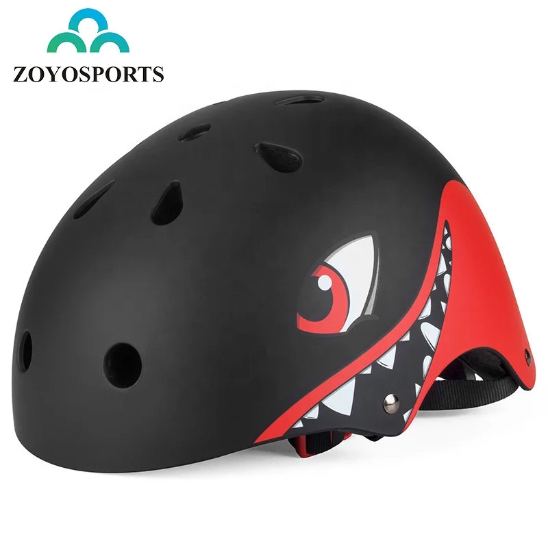 

ZOYOSPORTS Children helmet bicycle roller helmet balance bike skateboard skating protective gear speed skating animal helmet, Black,pink,blue