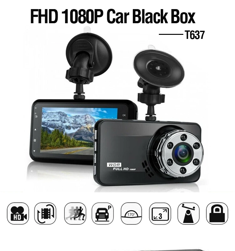 1080P Full HD Dashboard Camera Loop Recording Parking Monitor Motion Detection G-Sensor 3 LCD Screen Driving Recorder Night Vision Dash Camera for Cars MOUNTDOG Dash Cam 170° Wide Angle 