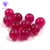 Red color man-made ruby smooth full drilled beads for bracelet