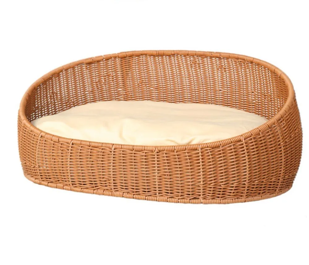 Natural Rattan Pet Bed Cat House Confortable Cat Bedding Dog Bed Dog