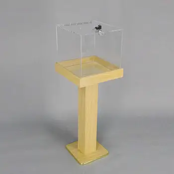 Factory Custom Design Wood Acrylic Large Floor Standing Tithing