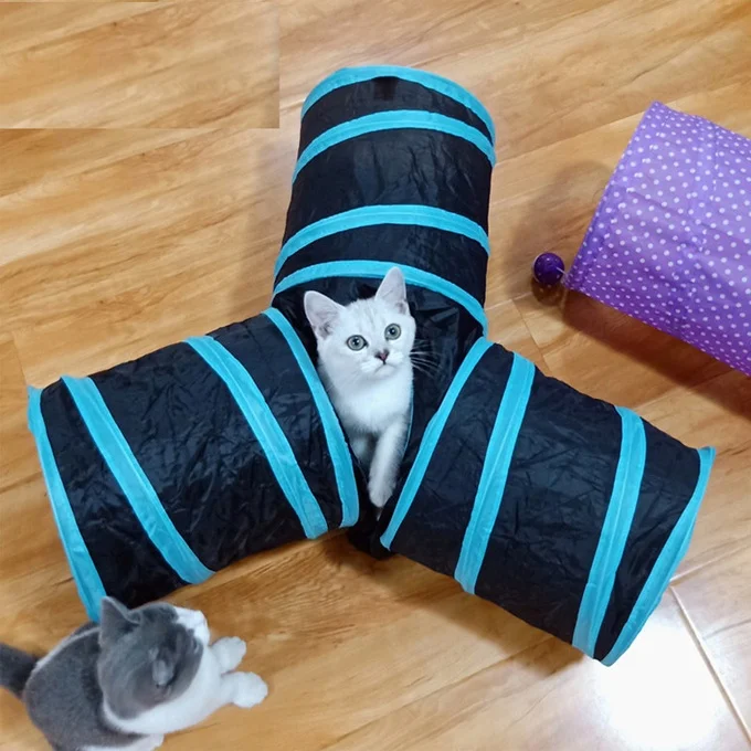 
Collapsible 3 way cat play tube cat tunnel cat toy tunnel 