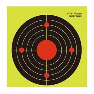 8 Splatter Shooting Targets Instantly See Your Shots Burst Bright Fluorescent yellow Upon Impact great for all firearm