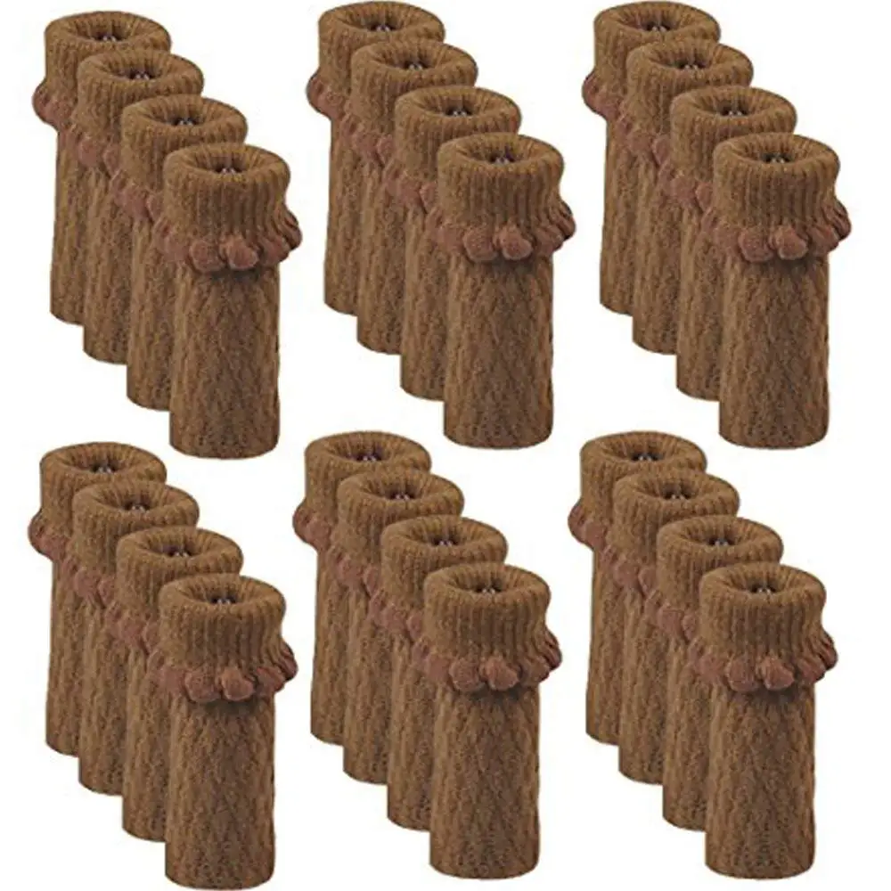 16PCS//PACK Furniture protection socks with Non Slip Strips inside Brown WISLIFE Chair Socks