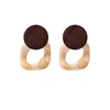Amazon Best Geometric Trendy Acrylic Earrings Simple Korean Jewelry Earrings Ceramic