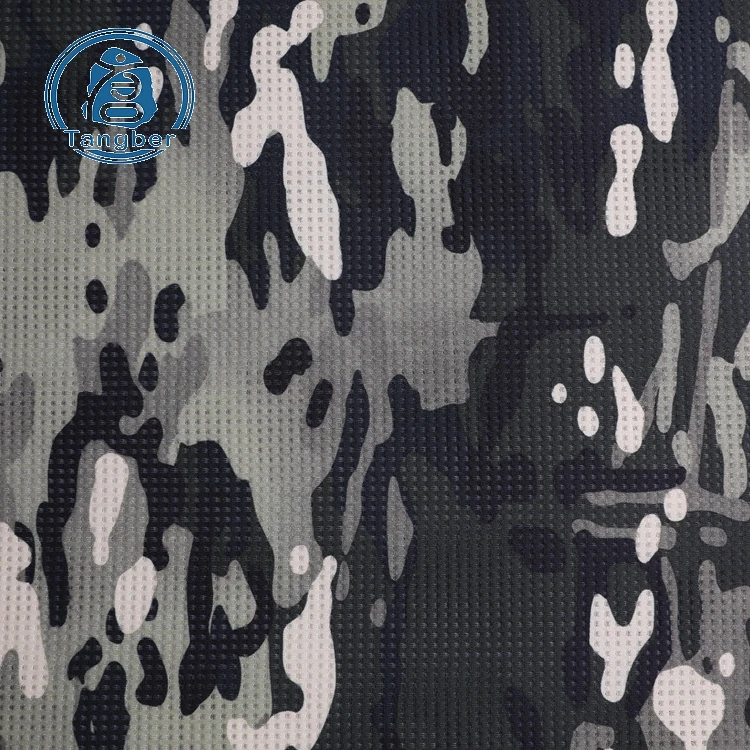 Custom 100% polyester cool dry bird eye camouflage mesh fabric for camouflage fabric military uniform