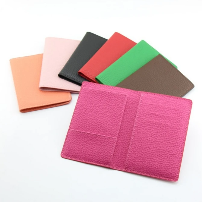 

Travel Wallet Envelope Wallet Leather Passport Holder, Black, brown, pink etc