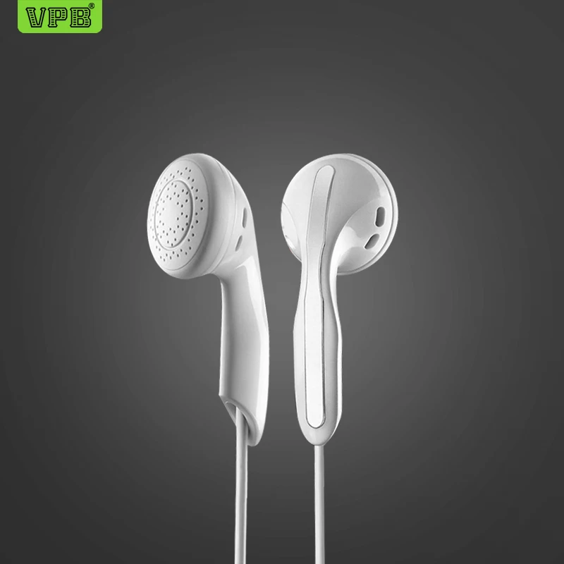 

VPB S8 flat head ear earphone general line control with wheat heavy bass earphone male and female sing song earphone wholesale