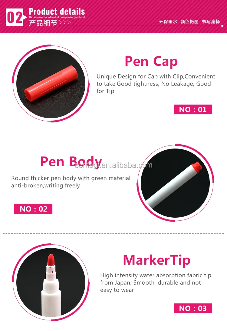 High Quality Permanent Marker Ink Best Fabric Pens Set Nontoxic Safety