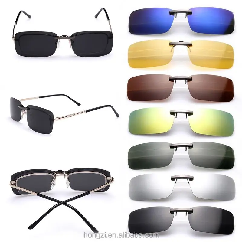 

hot sale Polarized Clip On Sunglasses Men Driving Night Vision Lens Sun Glasses Male Anti-UVA UVB For Women & Man