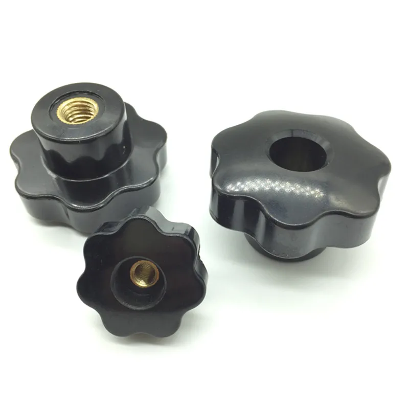
plastic material 7 lobes through hole star knob 