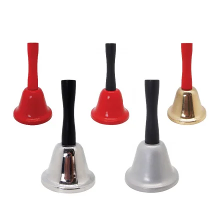 

wholesale Dia 65mm cow bell with wooden handle noise maker for school events, Custom color